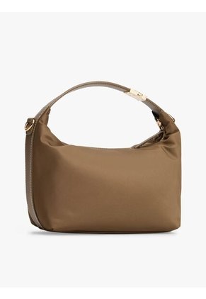 Bolso Café Crossover Con Monograma TH Tommy Hilfiger