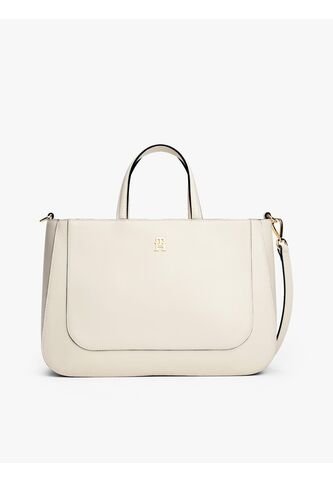 Bolso Beige Satchel Con Logo Tommy Hilfiger Tommy Hilfiger