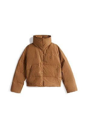 Chaqueta Naranja Acolchada Con Escudo Bordado Tommy Hilfiger