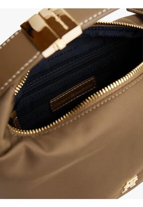 Bolso Café Crossover Con Monograma TH Tommy Hilfiger