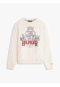 Buzo Blanco Heritage Amplio Con Escudo Bordado Tommy Hilfiger de Tommy Hilfiger