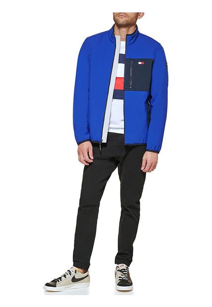 Chaqueta Azul Softshell Con Logo Tommy Hilfiger