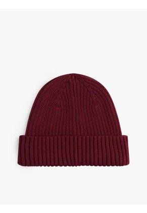 Gorro Rojo Heritage De Punto Canal Con Logo Tommy Hilfiger