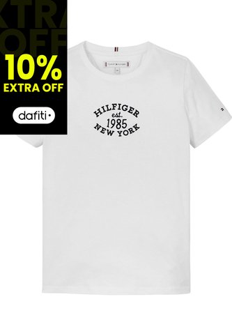 Camiseta Blanca Con Logo Monotipo Hilfiger NYC Para Niña Tommy Hilfiger Tommy Hilfiger
