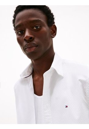 Camisa Multicolor Flex Poplin De Manga Larga Tommy Hilfiger