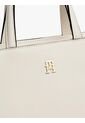 Bolso Beige Satchel Con Logo Tommy Hilfiger de Tommy Hilfiger