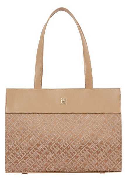 Bolso Beige Im Latam Jacquard Tote Tommy Hilfiger