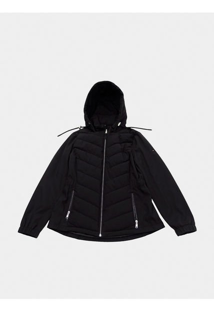 Chaqueta Negra De Material Mixto Tommy Hilfiger