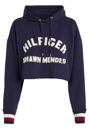 Hoodie Cropped Con Capucha Tommy Hilfiger X Shawn Mendes Mujer Gris Tommy Hilfiger