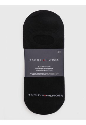 Pack Negro De 3 Calcetines Invisibles Tommy Hilfiger