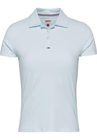 Polo Manga Corta Con Logo Mujer Celeste Tommy Jeans Tommy Hilfiger