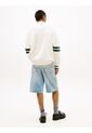 Saco Blanco Tommy Badge Con Rayas En Las Mangas Tommy Jeans de Tommy Hilfiger