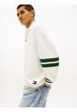 Saco Blanco Tommy Badge Con Rayas En Las Mangas Tommy Jeans de Tommy Hilfiger