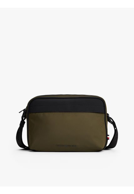Bolso Verde Cruzado Con Logo Metálico Tommy Hilfiger