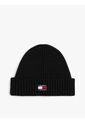 Gorro Negro Heritage De Punto Canal Con Logo Tommy Hilfiger de Tommy Hilfiger