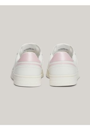 Tenis Rosa The Greenwich De Cuero Con Logo Tommy Hilfiger
