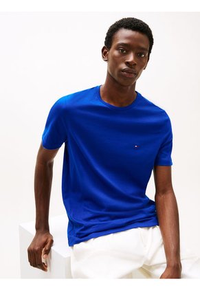Camiseta Azul De Cuello Redondo Tommy Hilfiger