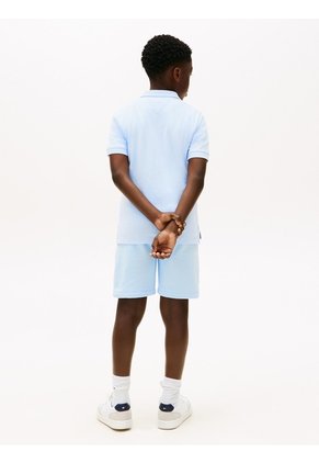 Polo Celeste Con Logo Y Corte Regular Essential Tommy Hilfiger