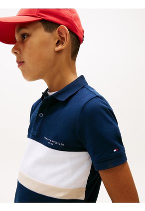 Polo Multicolor De Algodón Con Diseño Moderno Para Niños Tommy Hilfiger