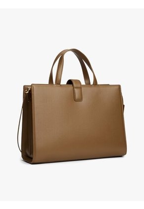 Bolso Café Satchel Con Logo Monograma TH Tommy Hilfiger