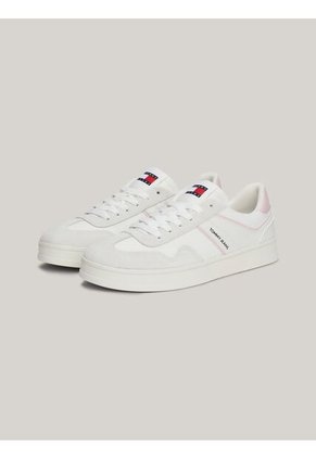 Tenis Rosa The Greenwich De Cuero Con Logo Tommy Hilfiger