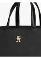 Bolso Negro Satchel Con Logo Tommy Hilfiger de Tommy Hilfiger