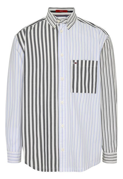 Camisa Oversized Hombre Azul Tommy Jeans