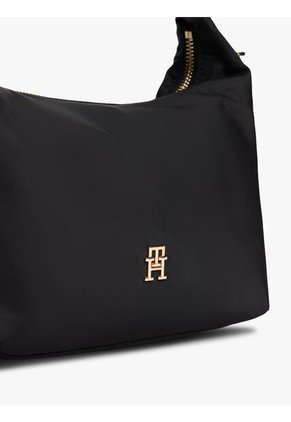 Bolso Negro Crossover Con Monograma TH Tommy Hilfiger