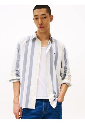 Camisa Multicolor De Rayas De Corte Amplio Tommy Hilfiger