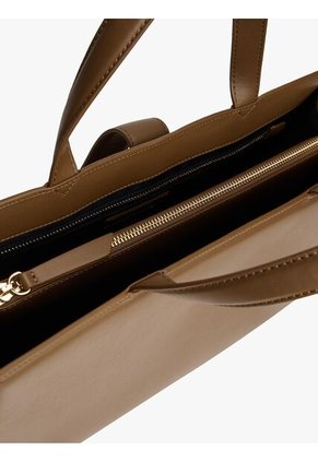 Bolso Café Satchel Con Logo Monograma TH Tommy Hilfiger