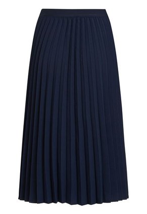 Falda Azul Midi Plisada Con Logo En Cintura Tommy Hilfiger