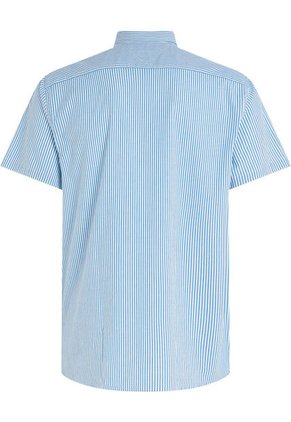 Camisa De Rayas Con Manga Corta Hombre Celeste Tommy Hilfiger