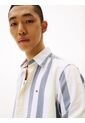 Camisa Multicolor De Rayas De Corte Amplio Tommy Hilfiger de Tommy Hilfiger