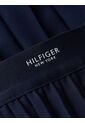 Falda Azul Midi Plisada Con Logo En Cintura Tommy Hilfiger de Tommy Hilfiger