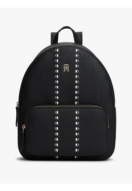 Morral Negro Con Cinta Tonal Distintiva Tommy Hilfiger