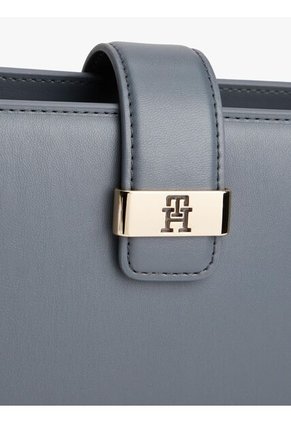 Bolso Gris Satchel Con Monograma TH Tommy Hilfiger