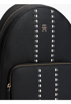Morral Negro Con Cinta Tonal Distintiva Tommy Hilfiger