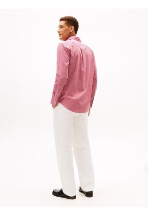 Camisa Multicolor Manga Larga Regular De Popelín Flex Con Cuadros Gingham Tommy Hilfiger