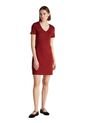 Vestido Rojo AOP Con Ribete De Cuello V Tommy Hilfiger de Tommy Hilfiger