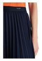 Falda Azul Midi Plisada Con Logo En Cintura Tommy Hilfiger de Tommy Hilfiger