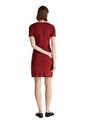 Vestido Rojo AOP Con Ribete De Cuello V Tommy Hilfiger de Tommy Hilfiger