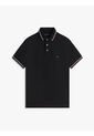 Polo Negro De Corte Slim Con Ribetes Tommy Hilfiger de Tommy Hilfiger