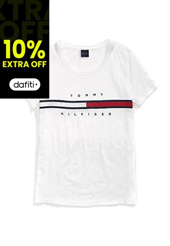 Camiseta Adaptive Con Rayas Icónicas Niña Blanco Tommy Hilfiger Tommy Hilfiger
