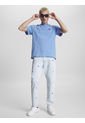 Camiseta De Corte Clásico Con Parche Hombre Celeste Tommy Jeans de Tommy Hilfiger