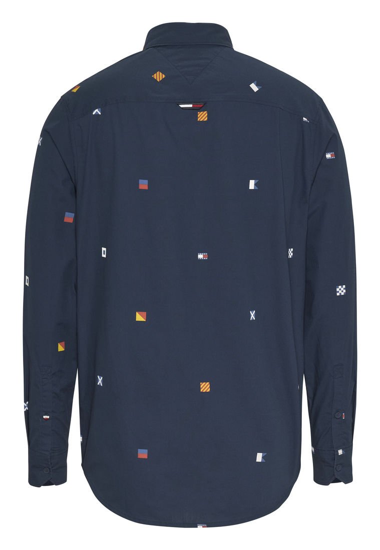 Camisa Archive De Corte Clásico Con Logos Hombre Azul Tommy Jeans