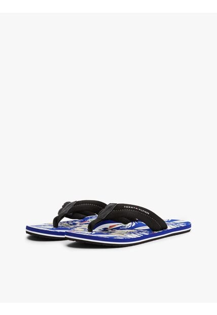 Sandalias Negro Con Estampado En La Plantilla Tommy Hilfiger