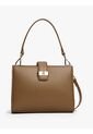 Bolso Café Satchel Con Monograma TH Tommy Hilfiger de Tommy Hilfiger