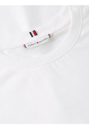 Camiseta Blanca De Corte Regular Con Logo Tommy Hilfiger