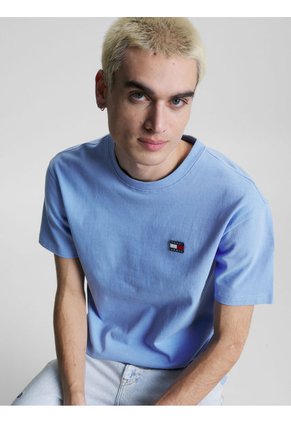 Camiseta De Corte Clásico Con Parche Hombre Celeste Tommy Jeans