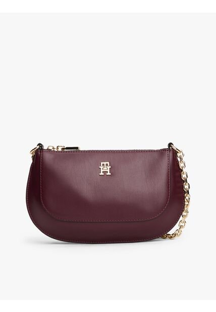 Bolso Rojo Cruzado Con Correa De Cadena Tommy Hilfiger